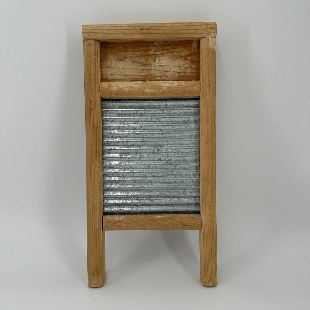 Vintage Wood & Metal Washboard Primitive Rustic Farmhouse Decor‎ 15